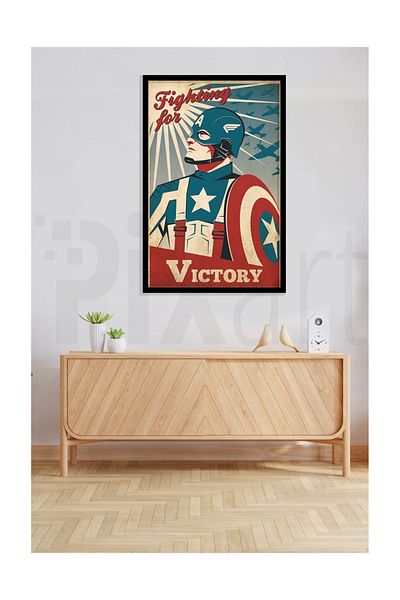 pixartsanat Captain America Poster Pixart Art Diamond Mosaic Painting Diamond Turkey 40*60
