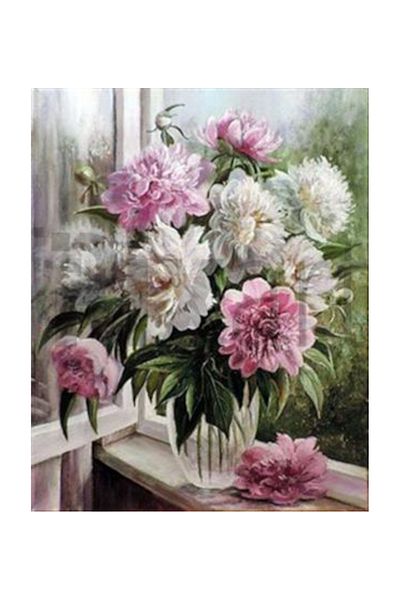 pixartsanat Red Rose Bouquet Pixart Art Diamond Mosaic Painting Diamond Turkey 45*60