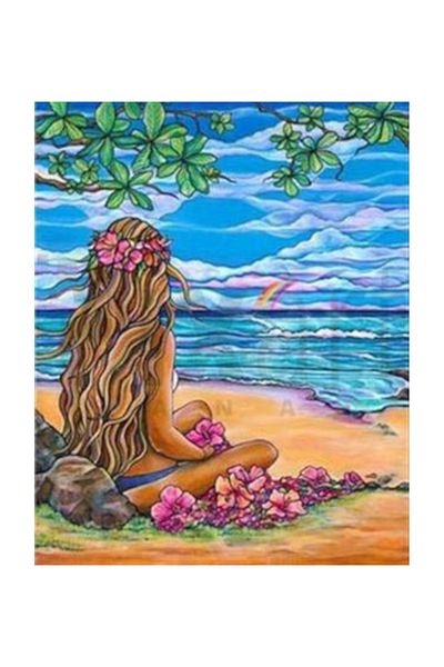 pixartsanat Beach Enjoyment Pixart Art Diamond Mosaic Painting Diamond Türkiye 43*53