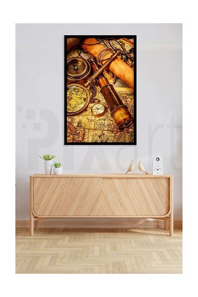 pixartsanat Binocular Compass Pixart Art Diamond Mosaic Painting Diamond Türkiye 53*78