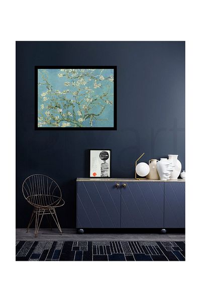 pixartsanat Vincent Van Gogh Blooming Almond Tree Pixart Art Diamond Mosaic Painting Diamond Turkey 50*35