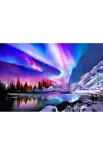 pixartsanat Large Aurora 70 * 40 cm PixArt Art Diamond Mosaic Painting Diamond Turkey