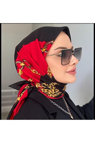 çiğdem eşarp Masalsu mio caz desenli eşarp