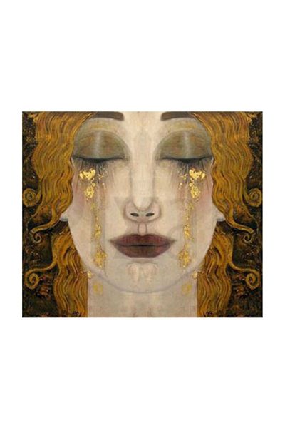 pixartsanat Gustav Klimt Gold Crying Woman Pixart Art Diamond Mosaic Painting Diamond Türkiye 56*51