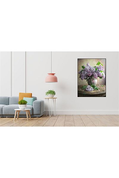 pixartsanat Purple Hyacinths in Pot Pixart Art Diamond Mosaic Painting Diamond Türkiye 56*51