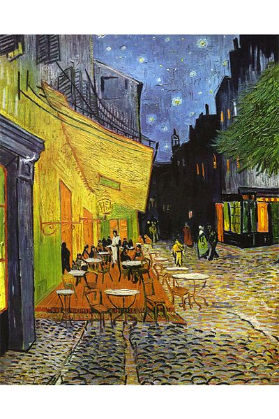 pixartsanat Vincent Van Gogh Terrace Night in the Cafe Pixart Art Diamond Mosaic Painting Diamond Turkey 40*50