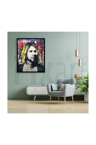 pixartsanat Kurt Cobain Pixart Art Diamond Mosaic Painting Diamond Turkey 48*56