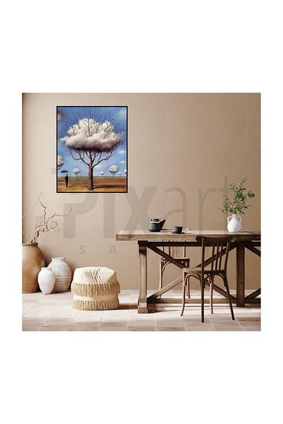 pixartsanat Cloud Trees Pixart Art Diamond Mosaic Painting Diamond Turkey 45*60