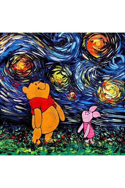 pixartsanat Winnie The Pooh 50x50 PixArt Art Diamond Mosaic Painting Diamond Turkey