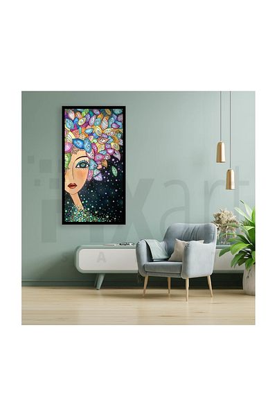 pixartsanat Hairs of Leaves Pixart Art Diamond Mosaic Painting Diamond Turkey 27*53
