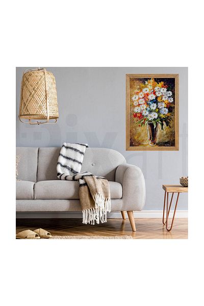 pixartsanat Daisies in a Vase Pixart Art Diamond Mosaic Painting Diamond Turkey 40*60