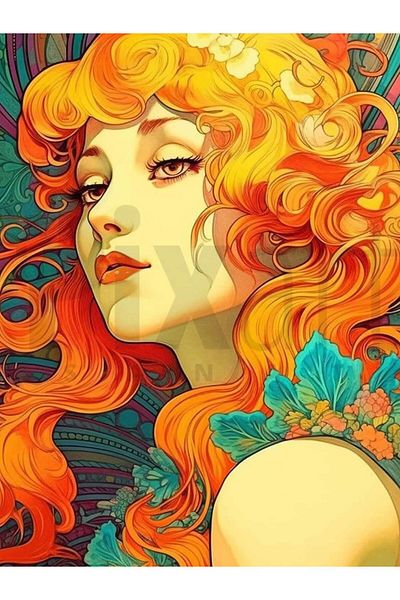 pixartsanat Anime Woman, 30X40 cm Pixart Art Diamond Mosaic Painting Diamond Turkey