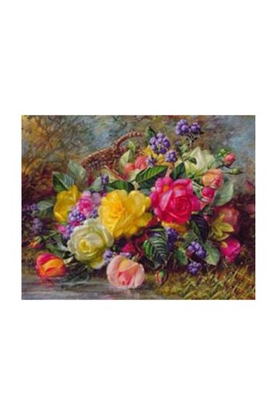 pixartsanat Mixed Rose Bouquet Pixart Art Diamond Mosaic Painting Diamond Turkey 71*58