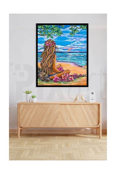 pixartsanat Beach Enjoyment Pixart Art Diamond Mosaic Painting Diamond Türkiye 43*53