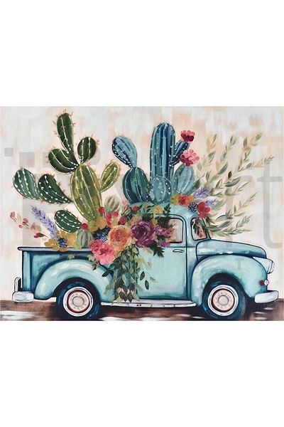 pixartsanat Cars 30 x 40 cm PixArt Art Diamond Mosaic Painting Diamond Turkey