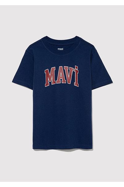 Mavi Tricou albastru bleumarin cu imprimeu cu sigla Regular Fit / Regular Fit 6610030 -70491