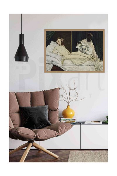 pixartsanat Edouard Manet Olympia Pixart Art Diamond Mosaic Painting Diamond Turkey 61*61