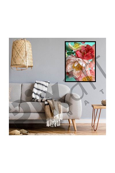 pixartsanat White And Pink Roses Pixart Art Diamond Mosaic Painting Diamond Turkey 61*74