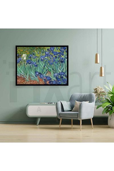 pixartsanat Van Gogh Irises 40*30 PixArt Art Diamond Mosaic Painting Diamond Turkey