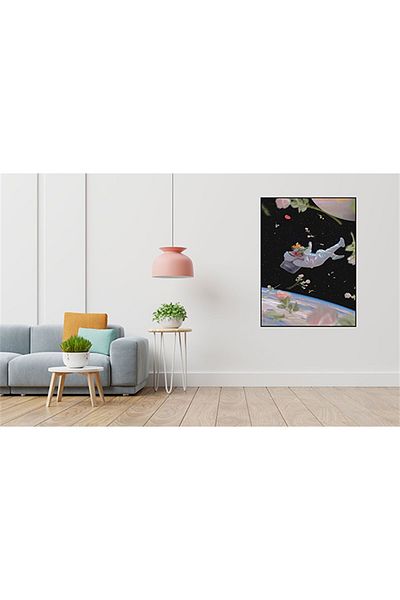 pixartsanat Astronaut Falling on the Earth Pixart Art Diamond Mosaic Painting Diamond Turkey 38*69