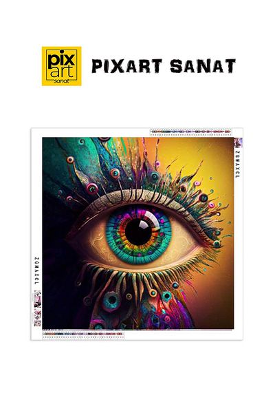 pixartsanat 70x70 Colorful Pixart Art - Diamond Painting with Diamond Mosaic