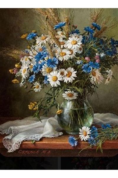 pixartsanat Country Daisies Pixart Art Diamond Mosaic Painting Diamond Turkey 40*55