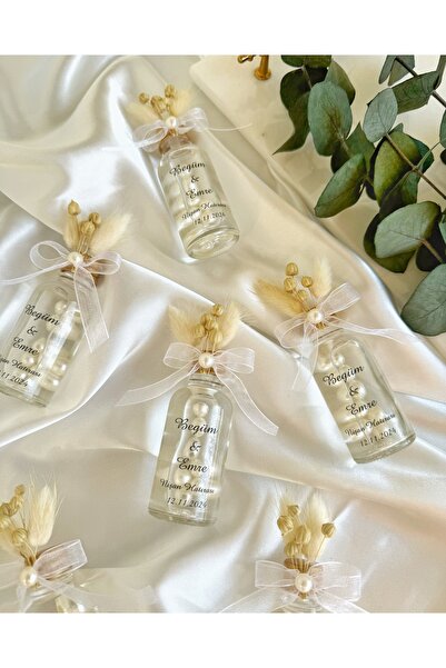 Gami Handmade Cam Şişe İncili Kolonya Söz, Nişan, Düğün, Kına, Nikah, Mevlüt ...