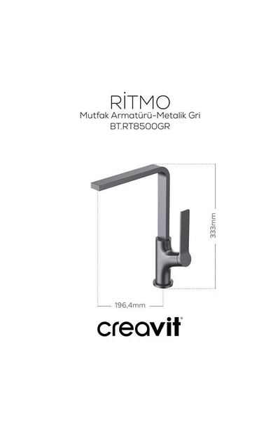 Creavit Metallic Gray Ritmo Kitchen Luminaire