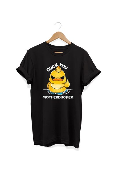 remonz Μπλουζάκι DuckYou με στάμπα Oversize Crew Neck 100% Cotton Plus Size T-shirt
