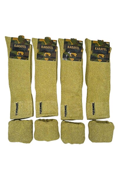 HANKARAYEL Kışlık Termal Havlu Asker Polis ve Motorcu Çorabı 6'Çift