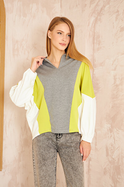 Yıldızistan Women's Bat Elastic Cuff Sleeve Casual Sweatshirt 3473