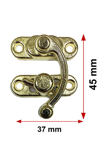 sywoods 2 Pieces Large Size Bow Eye Hook Lock Yellow Box Crate and Lid Clip 37X45 mm