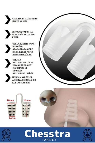 chesstra Snoring Reducing Excess Oxygen Breathing and Giving Relaxing Anti-Sleeping Nose Hole Apparatus 12 Pieces