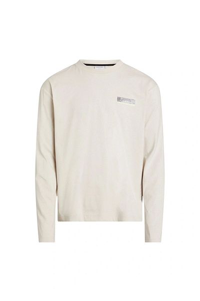 Calvin Klein Men's Beige T-Shirt - Short Sleeve, Round Neck, Casual Printed - K10K 111843 -Ace