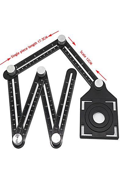 BGA Tilter - Ruler Tile Hole Locator, Slide Folding Measuring Protractor Template Ruler