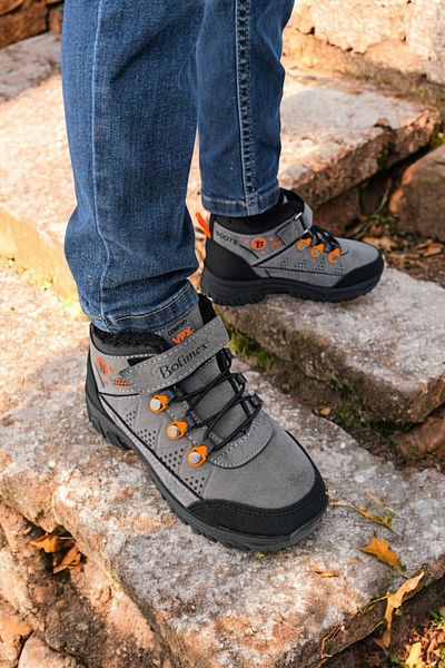 Nubbock Boy's Grey Αδιάβροχες καθημερινές άνετες μπότες NK1090