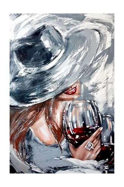 pixartsanat Gray Hat Pixart Art Diamond Mosaic Painting Diamond Turkey 46*71