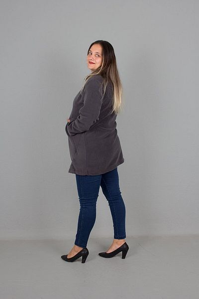 Truva XXL Smoked Large Size Fleece Shirt Collar Coat