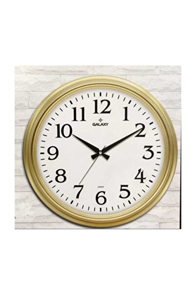 Galaxy 1962-A Premium Büyük Büro Altın Renk Duvar Saati 46 cm
