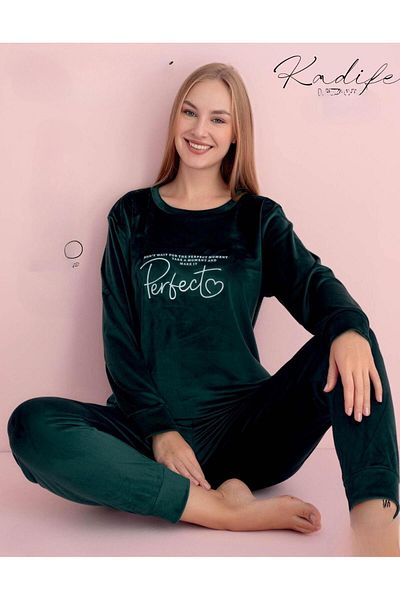 PİJAMERRY Set de pijamale de iarnă pentru femei Pijamerry, din catifea, 3010Y - 1 buc