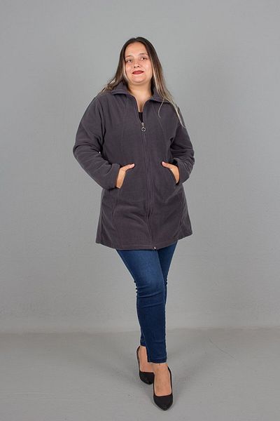 Truva XXL Smoked Large Size Fleece Shirt Collar Coat