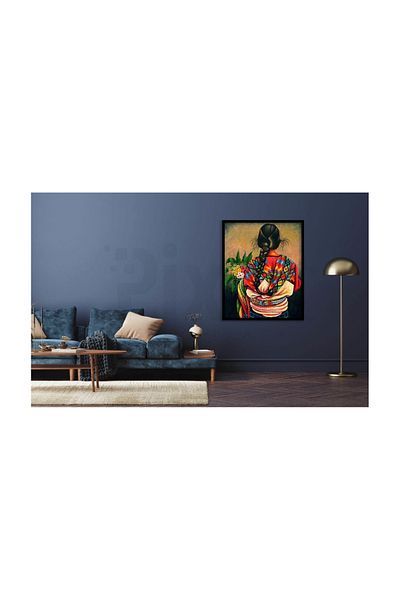 pixartsanat Flower Girl Pixart Art Diamond Mosaic Painting Diamond Turkey 51*61