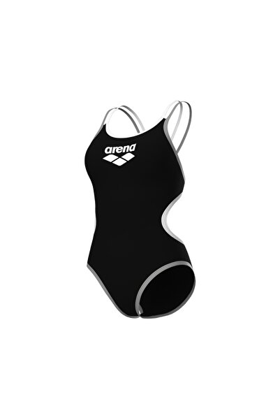 ARENA W ARENA ONE DOUBLE CROSS BLACK ONE PIECE BLACK WHITE SILVER