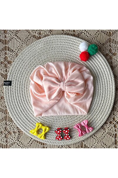 Flowst Pembe Bebek Bonesi - Sevimli Fiyonk Detayı ile Şıklık