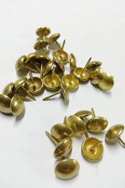 sywoods 100 Adet 11 mm Sarı Kabara Raptiye Hobi Çivisi Koltuk Çanta Tasarım Aksesuar Süsü