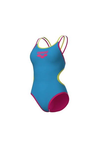 ARENA W arena one double ceoss back one piece turquoise fluo pink soft green
