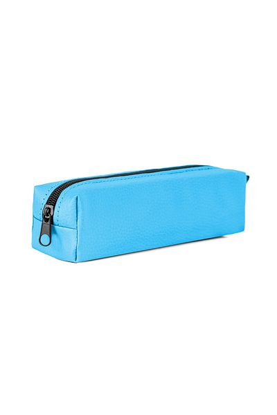 Gözde Proje Faux Leather Light Blue Pencil Case