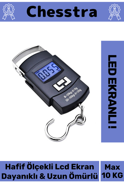 chesstra Lcd Ekran Seyahat Bavul Ağırlık El Terazi Dijital Çok Amaçlı Taşınab...