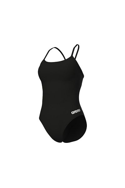 ARENA Women's Swimsuit Lace Back Solid Black White
