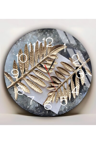 Harikabirev HARİKABİREV | STICLA INRUPATĂ (CEAS) GRAY ANTRACIT AUR FORMĂ DE FRUNZĂ 01 | YVRLKCM